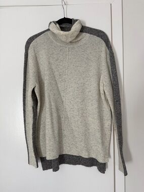 Athleta Two-Tone Turtleneck Sweater